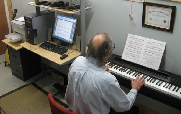 Earle in his music studeo